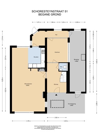 Floorplan - Schoresteynstraat 51, 4158 DD Deil